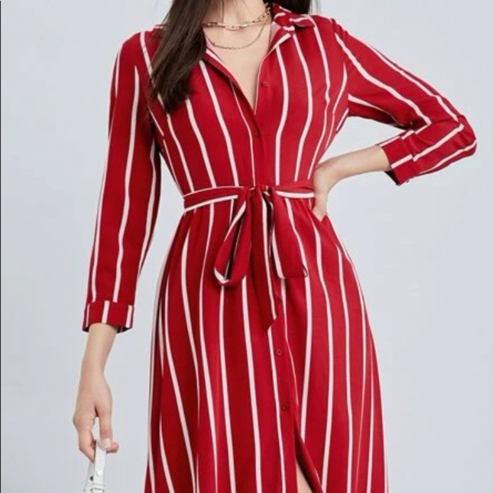 Long dress front open